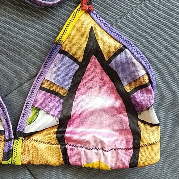 NWOT Italian Colorful Bikini top - Picture 2 of 6